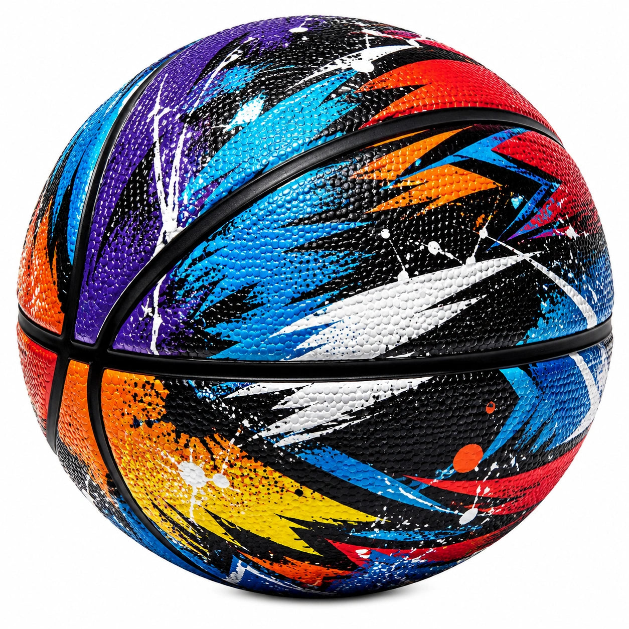 Ballon de basketball graffiti couleurs éclatantes