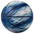 Ballon de basket à motifs bleu et blanc pour extérieur