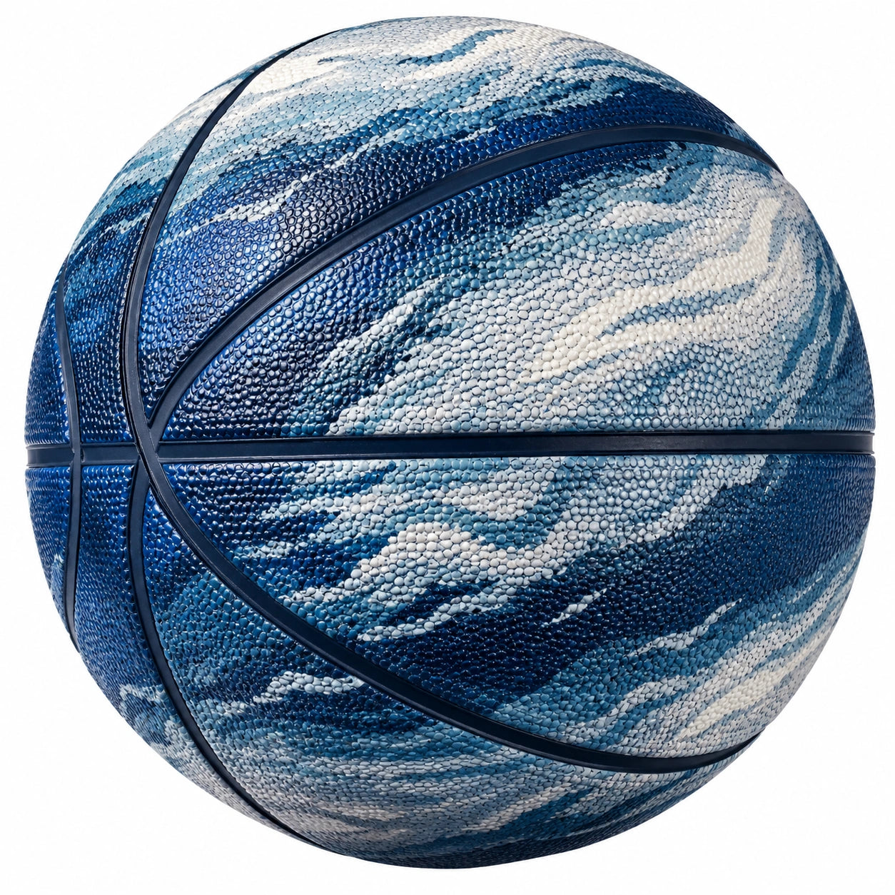 Ballon de basket à motifs bleu et blanc pour extérieur