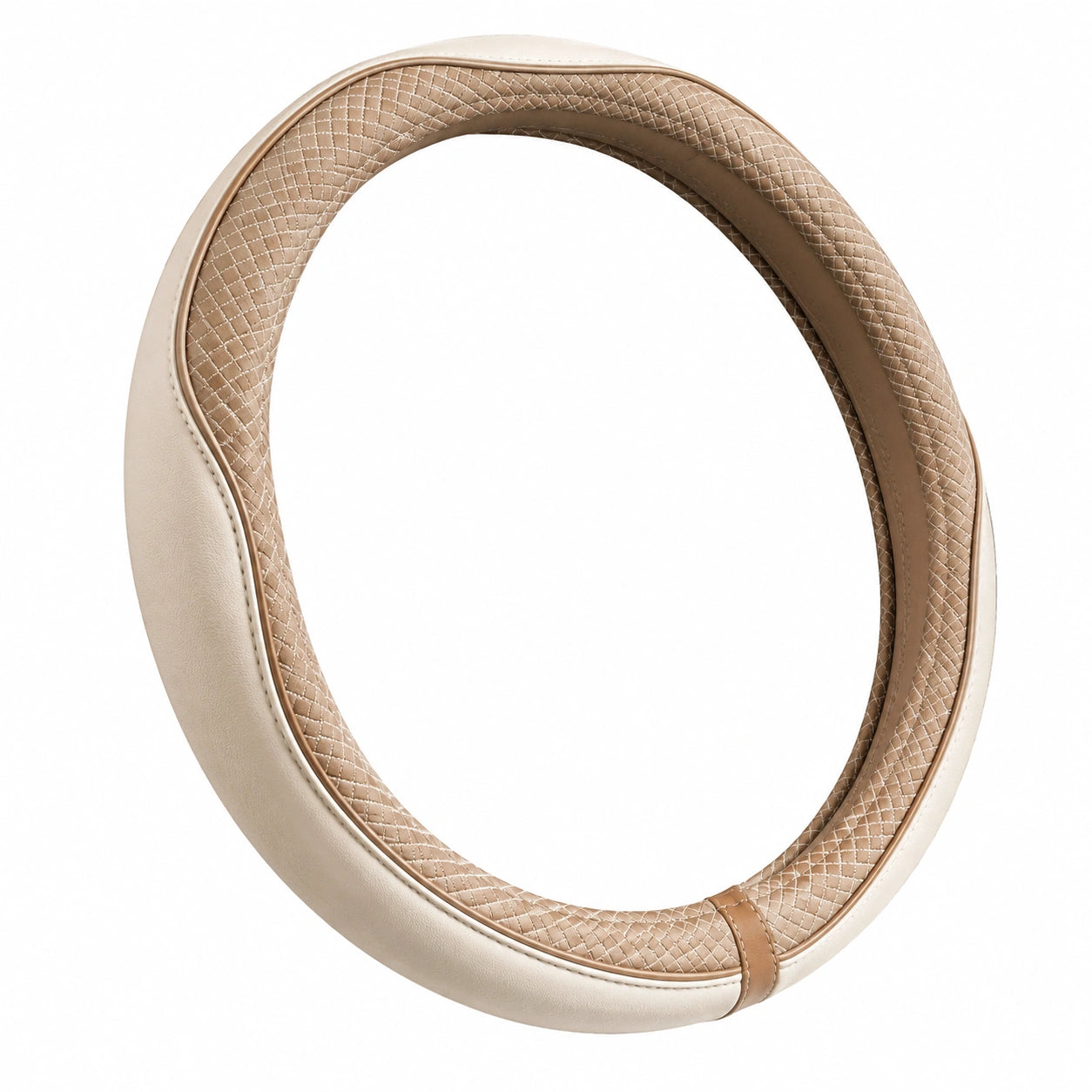 Couvre-volant bicolore 37-38 cm Marron et Beige