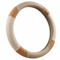 Couvre-volant noir et blanc antidérapant pour voiture, 37-38 cm