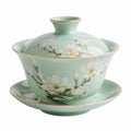 Gaiwan traditionnel en porcelaine vert clair
