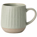 Tasse en céramique verte 350ml avec design cannelé