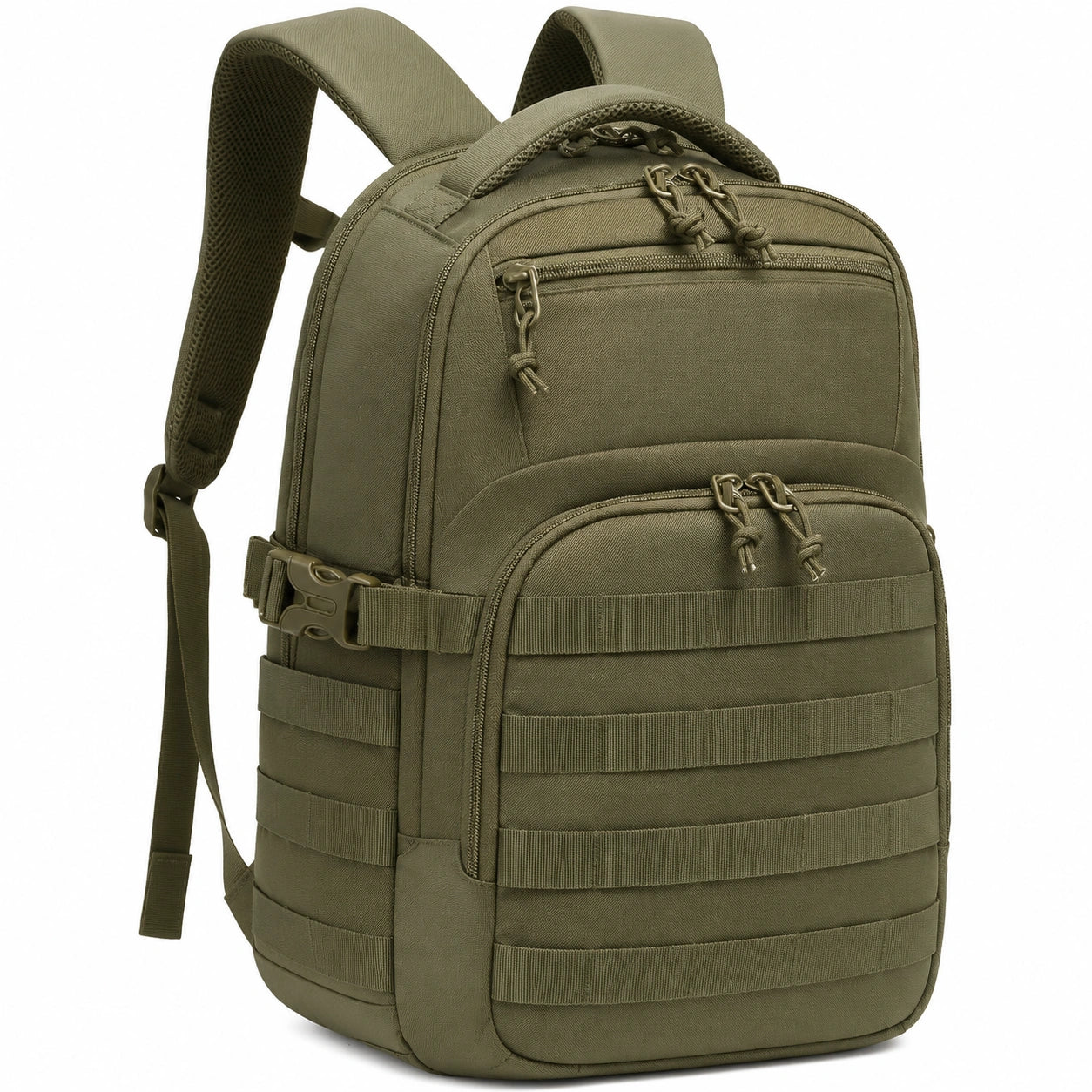 Sac Banane Vert Olive avec Fermeture Éclair 24x12x14cm