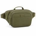 Sac banane utilitaire beige avec poches multiples et bandoulière ajustable