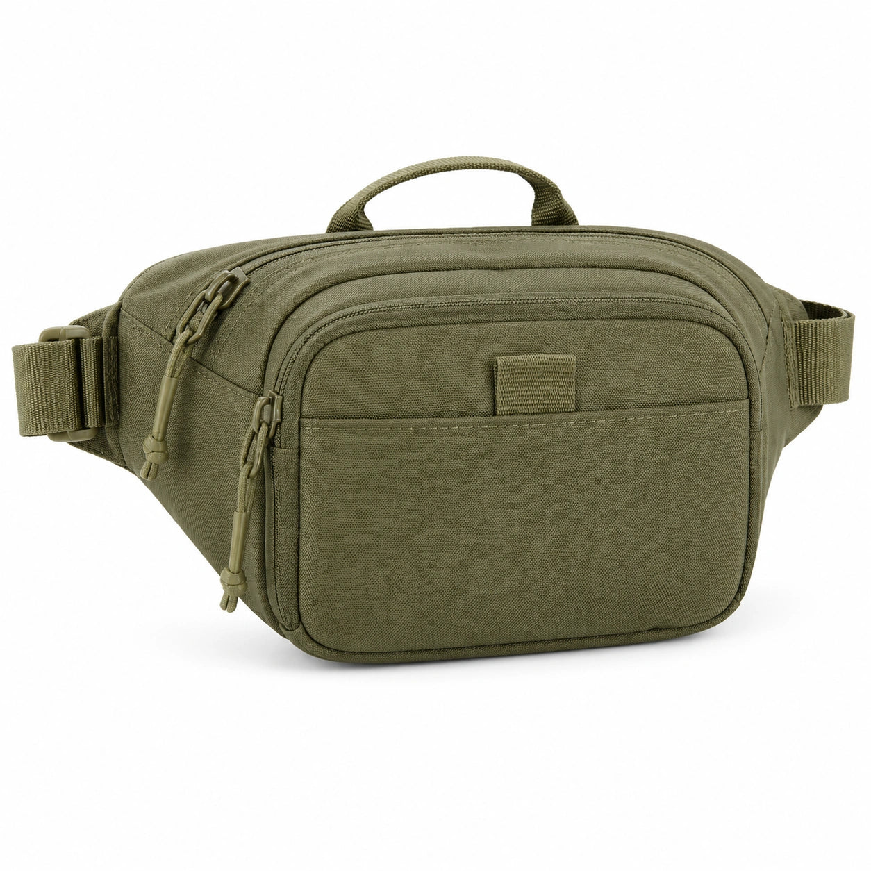Sac banane utilitaire beige avec poches multiples et bandoulière ajustable