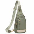 Sac à bandoulière ergonomique beige avec poches extérieures