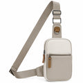 Sac à bandoulière beige 8L avec poches multiples