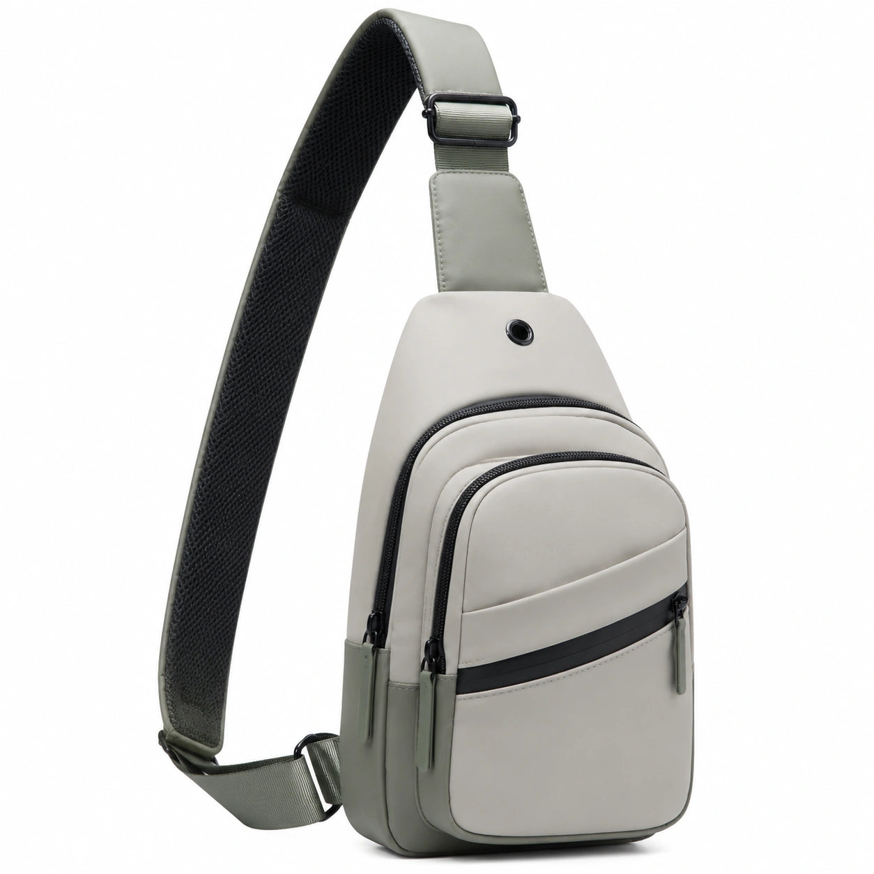 Sac à bandoulière unisexe beige avec design ergonomique