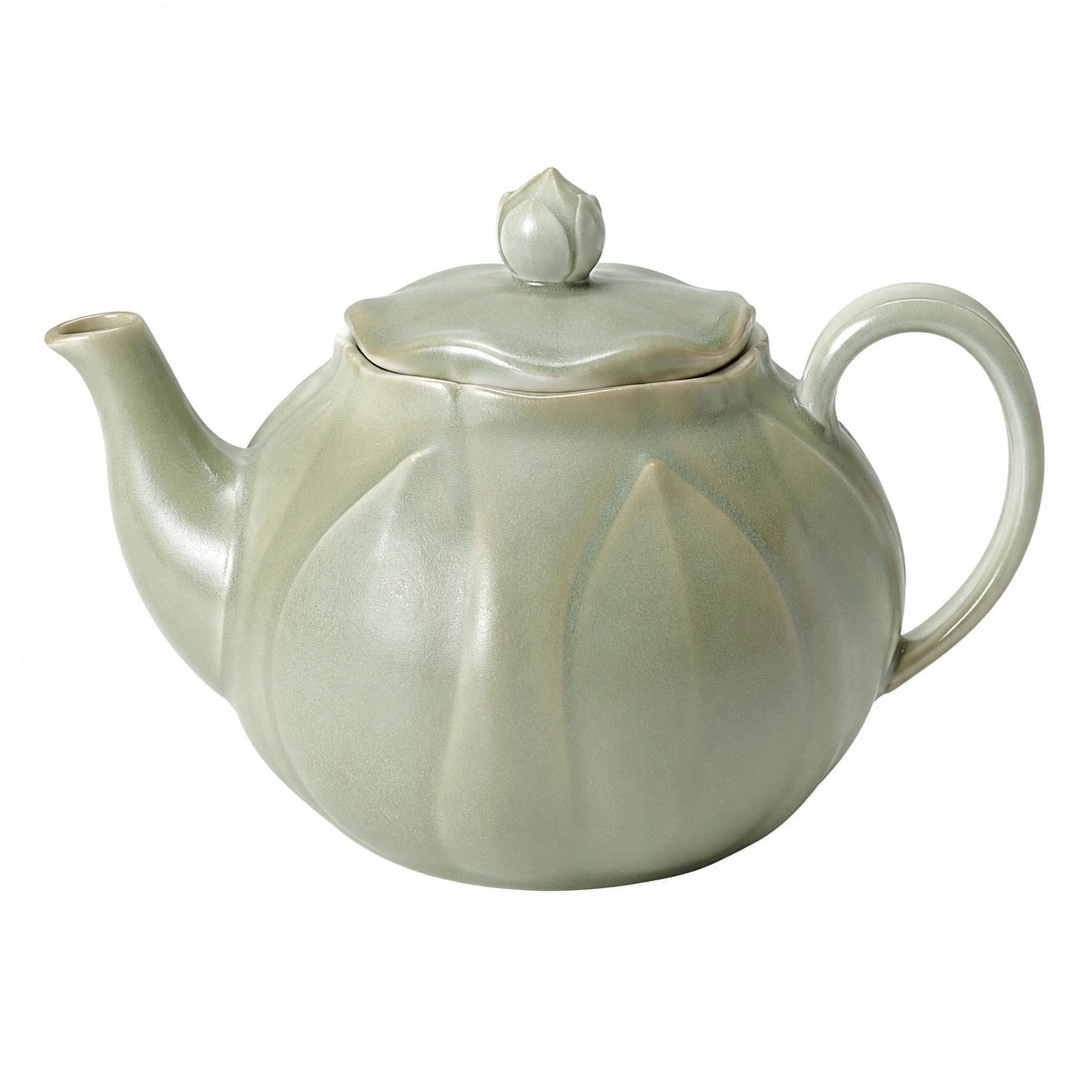 Théière en porcelaine ondulée 1L gris
