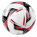 Ballon de football taille 5 design moderne blanc, rouge et noir