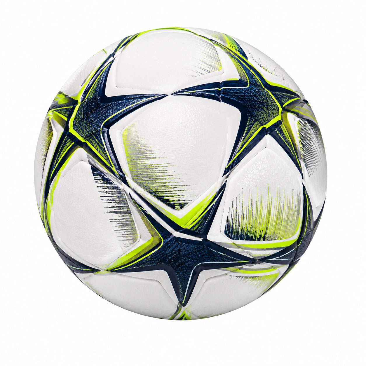 Ballon de Football Blanc et Bleu avec Motif Étoile