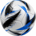 Ballon de football d'entraînement taille 5 blanc noir bleu
