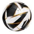 Ballon de football noir, blanc et doré avec motif géométrique, 69 cm