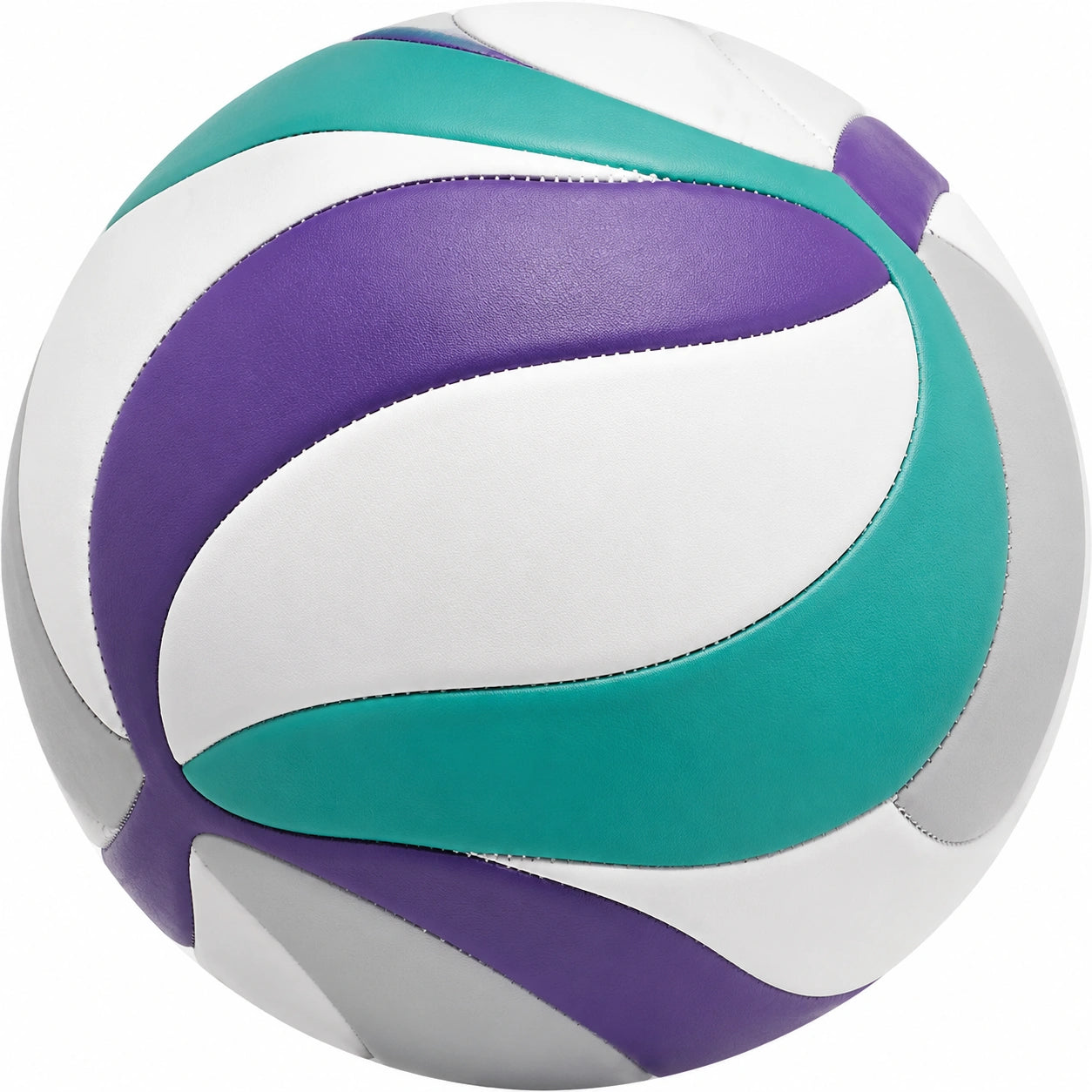 Ballon de volley Blanc, Violet, Turquoise et Gris