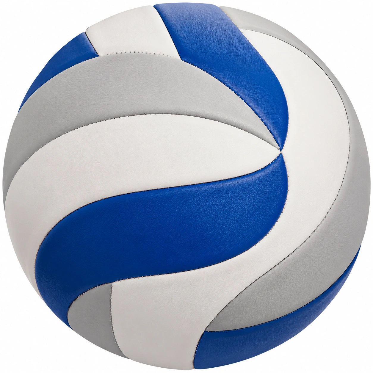Ballon de volley adapté intérieur/extérieur en bleu, blanc et gris