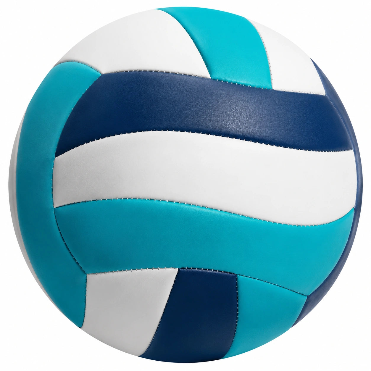 Ballon de volley-ball bleu, blanc et turquoise