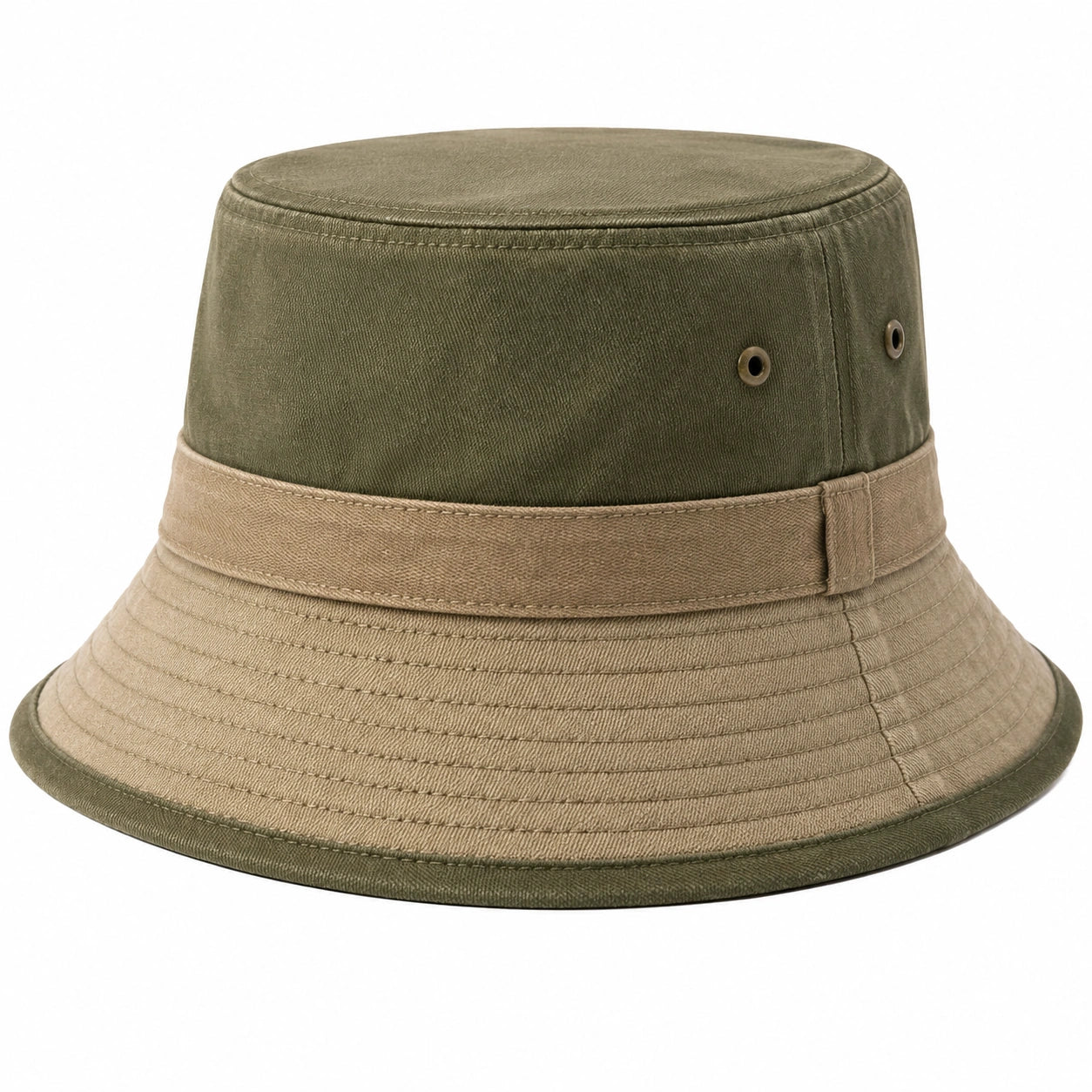 Bob Réversible Vert Kaki et Beige