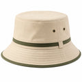 Chapeau Bob de Plein Air Beige et Vert avec Bande Contrastée
