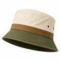Chapeau Bob Tricolore Beige Marron Vert
