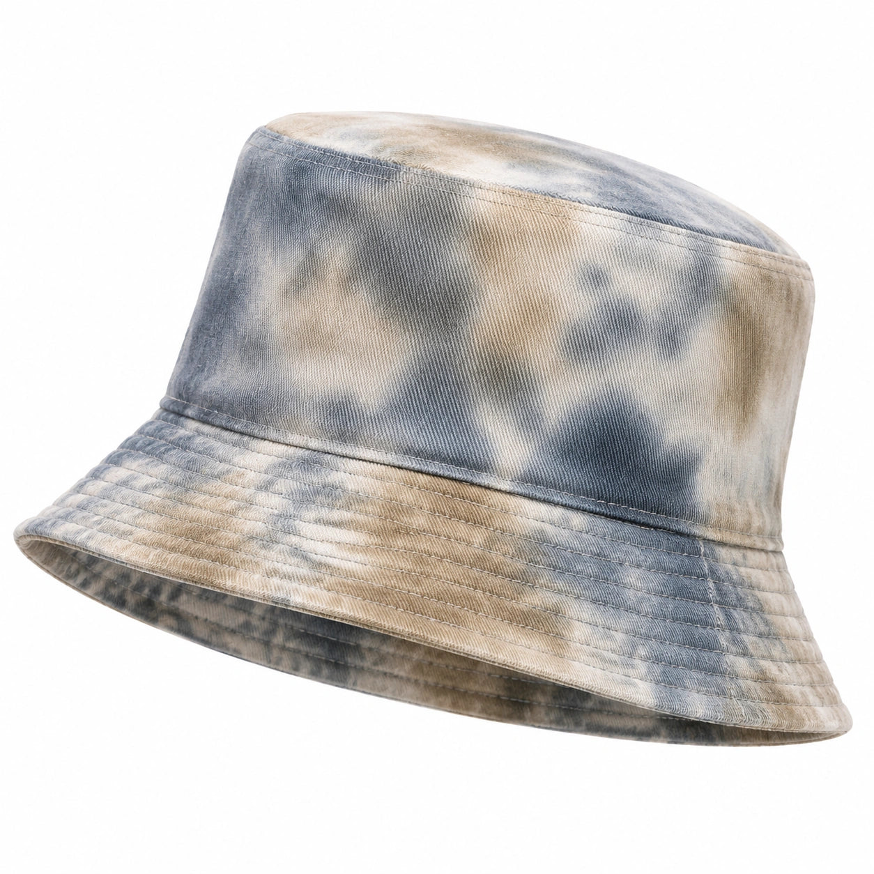 Chapeau Bob Tie-Dye Bleu Beige