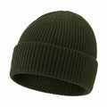 Bonnet côtelé vert olive pour temps froid