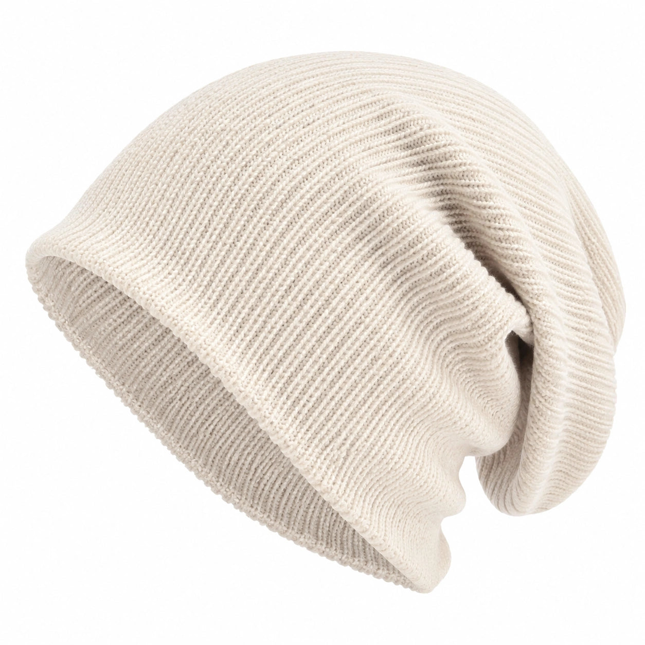 Bonnet Beanie Beige en Tricot Doux pour Adultes