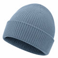 Bonnet côtelé bleu extensible pour adultes