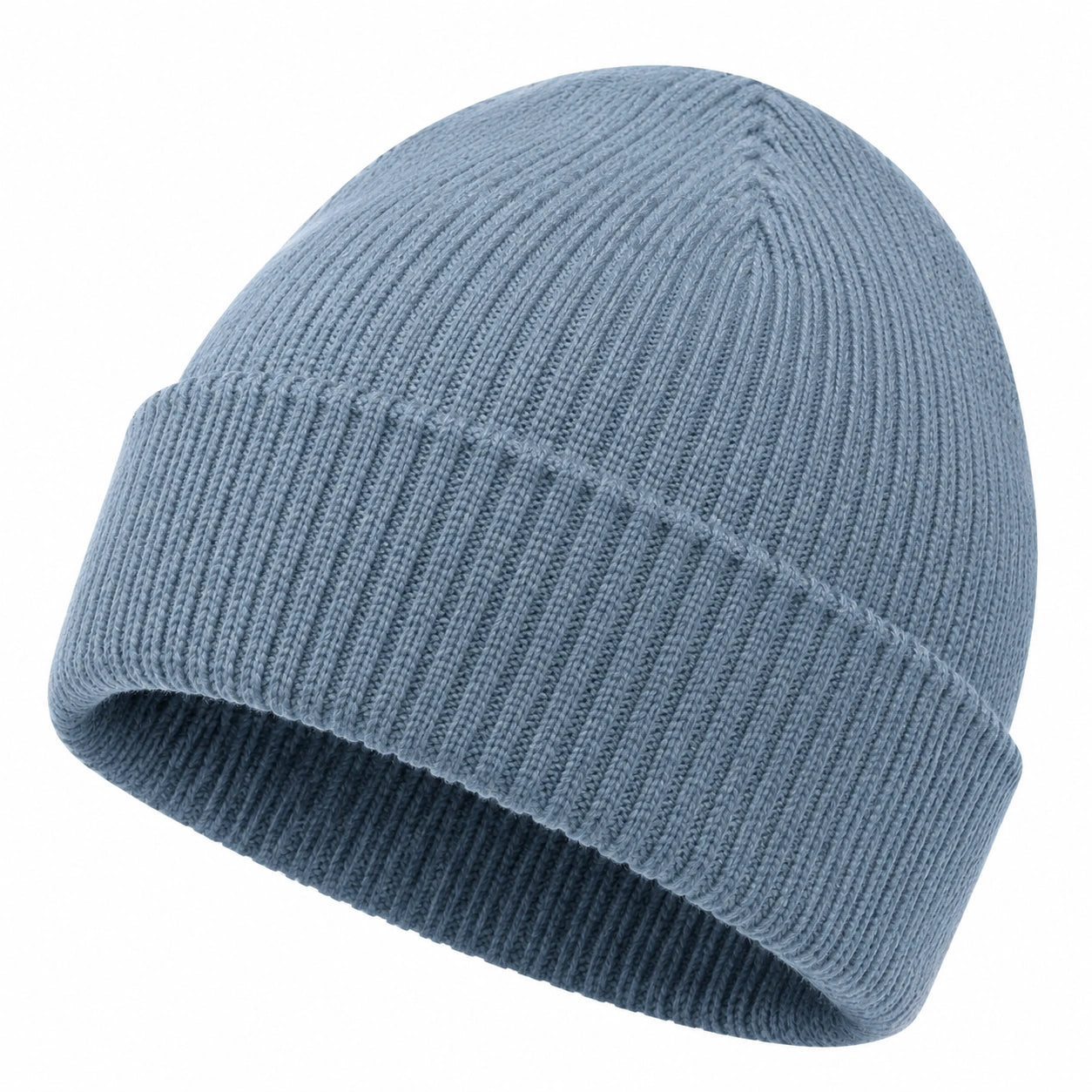 Bonnet côtelé bleu extensible pour adultes