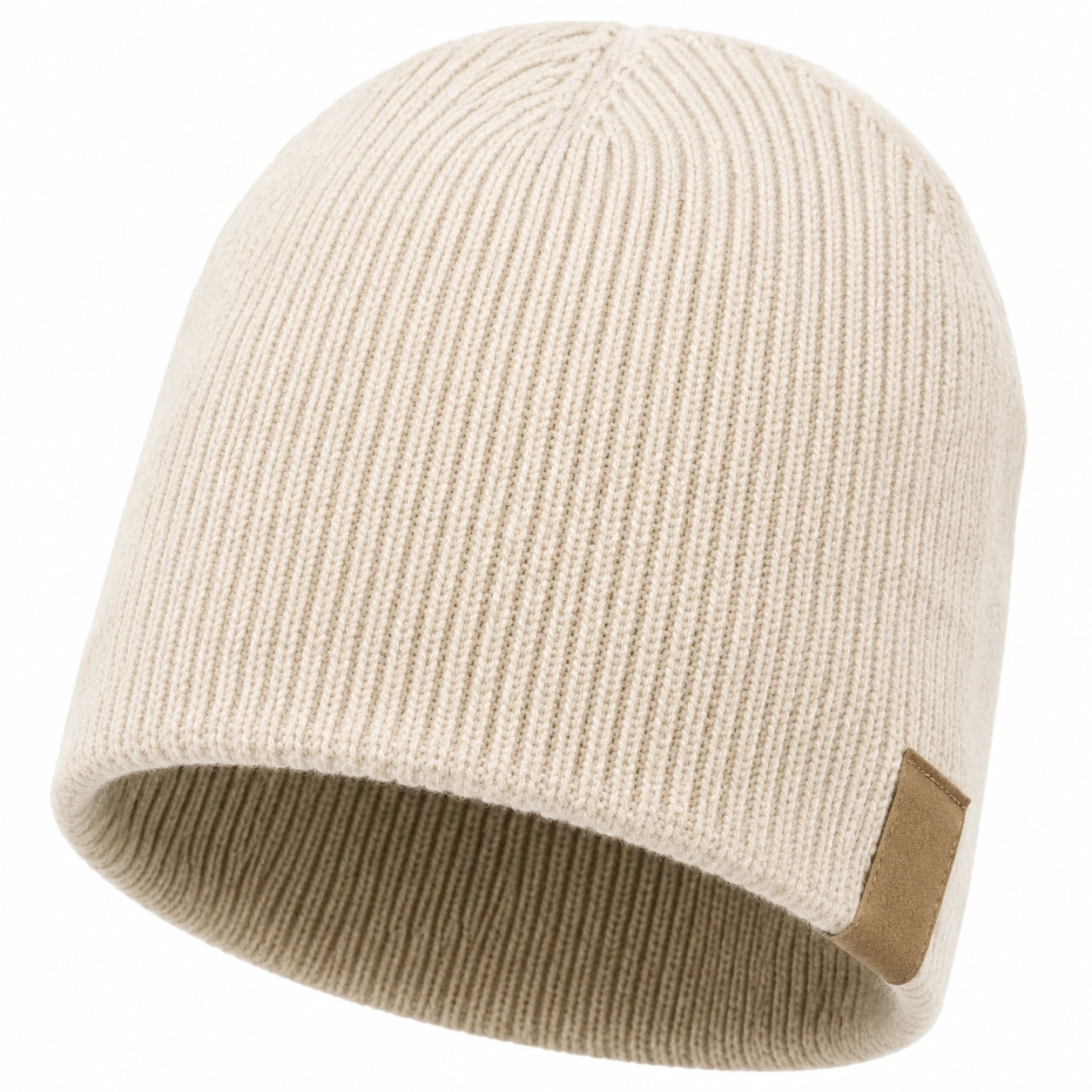 Bonnet Tricoté Beige pour l'Hiver