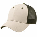 Casquette filet beige et kaki réglable unisexe pour adultes