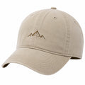 Casquette Beige Brodée avec Motif de Montagne