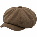 Casquette Gavroche Vintage Vert à Chevrons