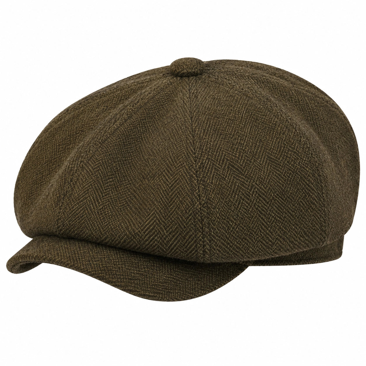 Casquette Plate Chevron Marron ÉLégante