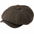 Casquette Gavroche Classique Chevrons Marron