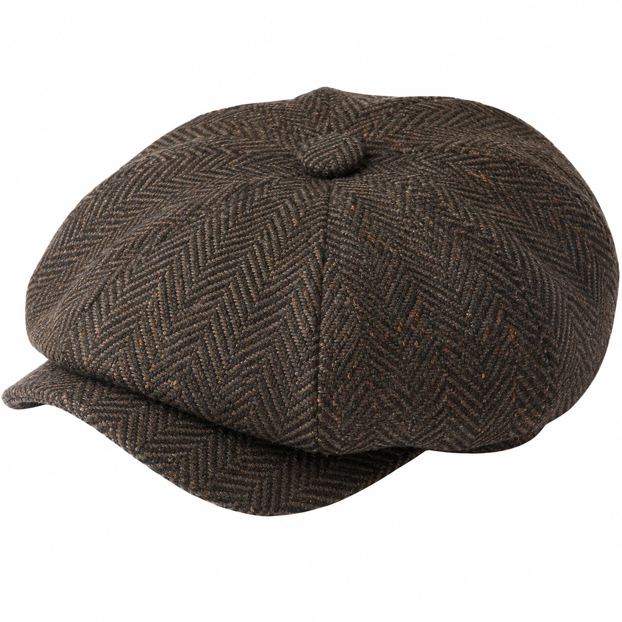 Casquette Gavroche Classique Chevrons Marron