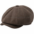 Casquette Gavroche Marron à Carreaux Subtils