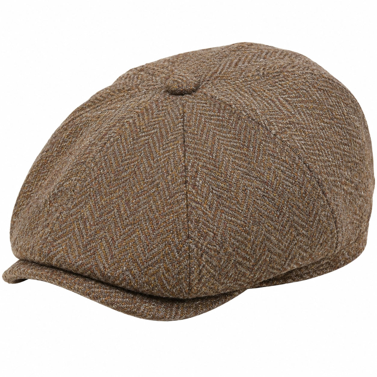 Casquette Gavroche Tweed Marron
