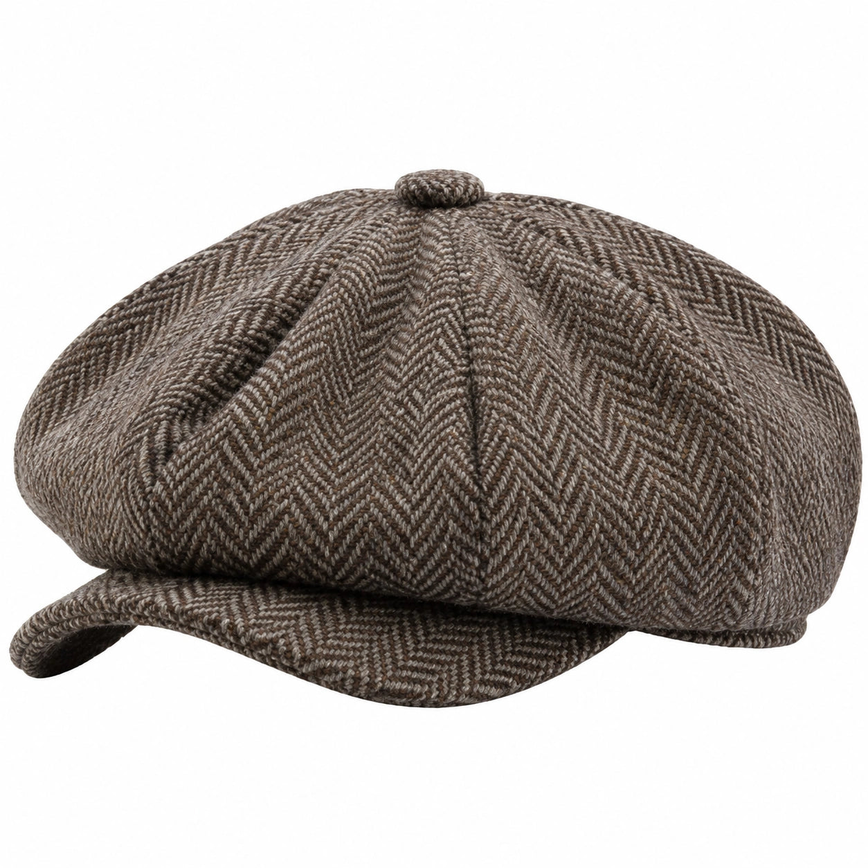 Casquette Gavroche Motif Chevron Marron