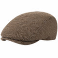 Casquette plate bleue à motif chevrons