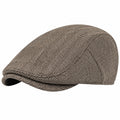 Casquette Plate à Carreaux Marron pour Adultes