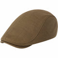 Casquette Plate Motif Chevrons Marron