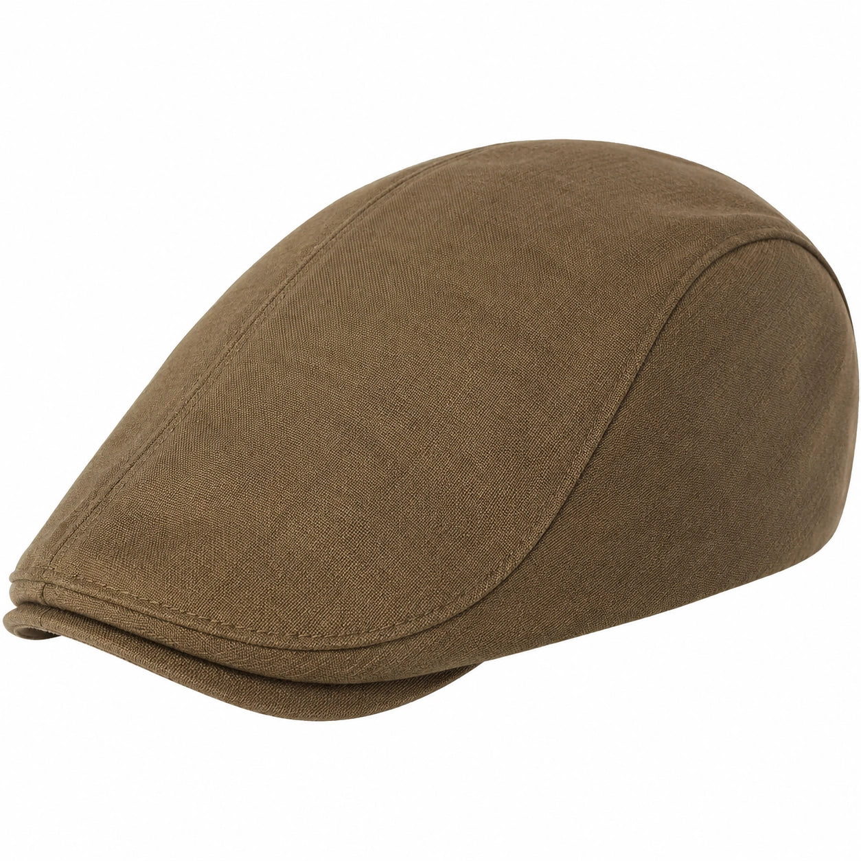 Casquette Plate Motif Chevrons Marron