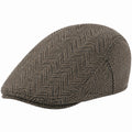 Casquette plate marron élégante pour hommes