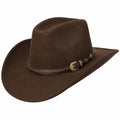 Chapeau Cowboy Marron avec Bandeau Décoratif