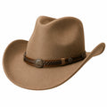 Chapeau Cowboy Classique Brun avec Large Bord